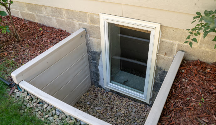 Basement window waterproofing