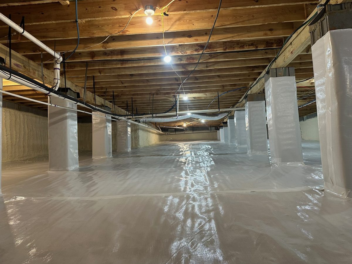 Finished encapsulated crawl space by DryWorx