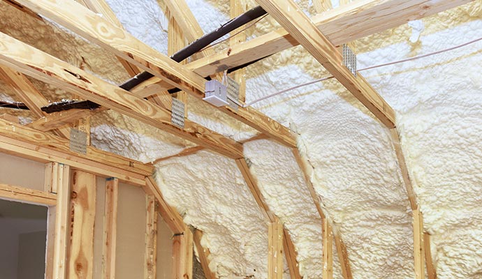 Insulated crawl space using spray foam Insulated crawl space using spray foam