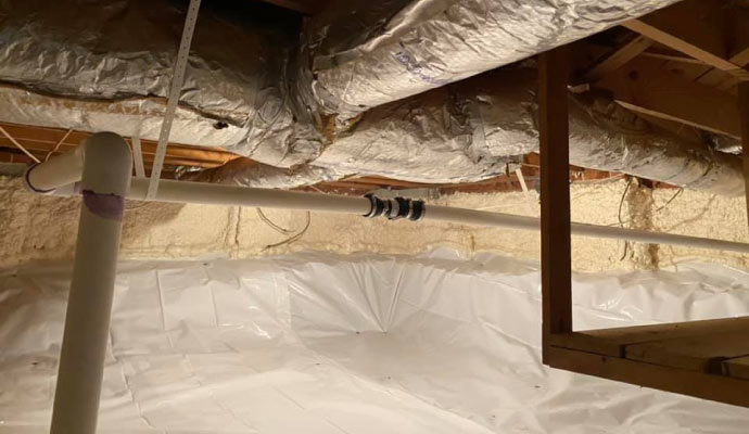 a sealed crawl space