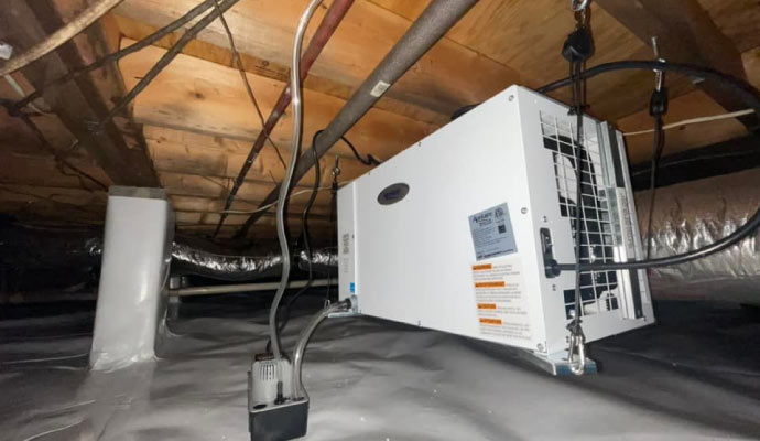 Basement dehumidification