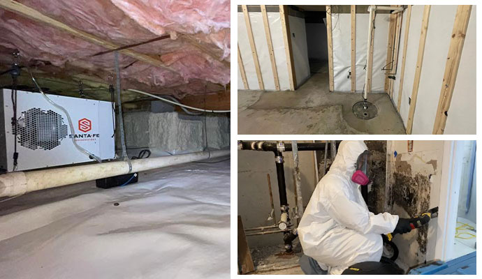 moisture control mold remediation and sump pump