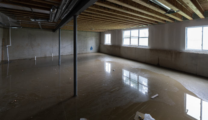 Flooded basement